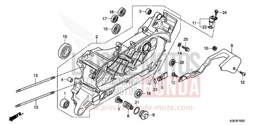 LEFT CRANKCASE WW125EX2F de 2015